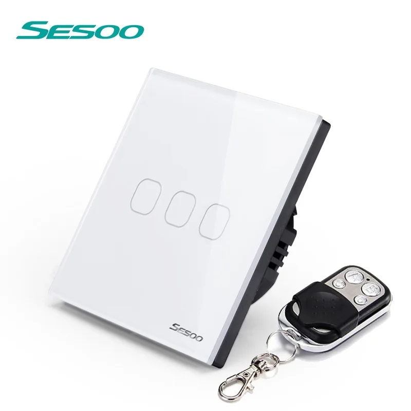 Smart Home Touchscreen Control Panel - SESOO uzaktan dokunmatik anahtarı, 3 Gang