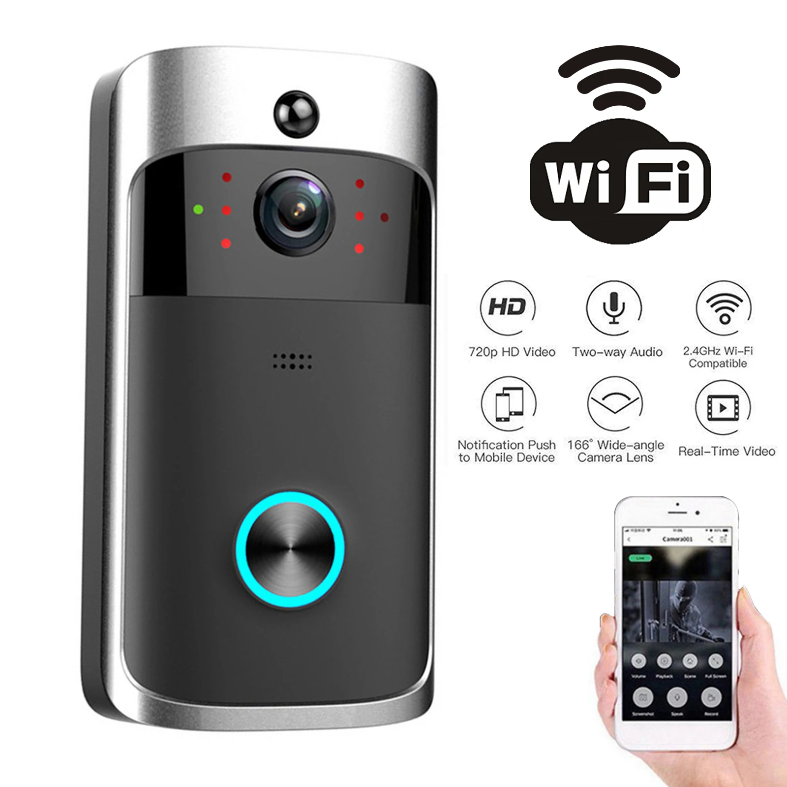Smart Home Video Doorbell Enhanced Security With Smart Doorbell - 2026 YENI V5 Görüntülü Kapı Zili