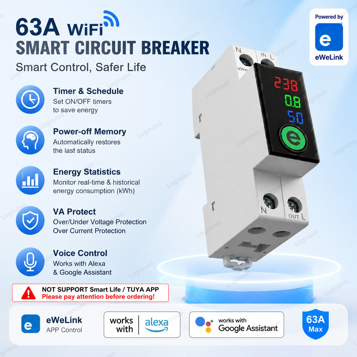 Smart Home Energy - Ewelink Akıllı WiFi Devre Kesici Röle