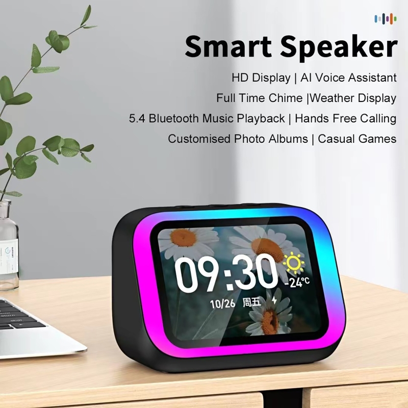 Smart Home Panel - AI Sesli Asistan Bluetooth Hoparlör RGB
