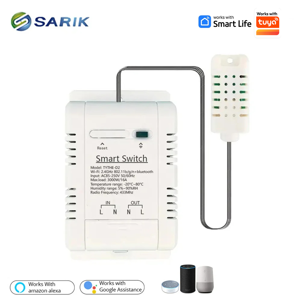 Smart Home Energy - Tuya 16A 3000W WiFi Termostat Anahtarı,