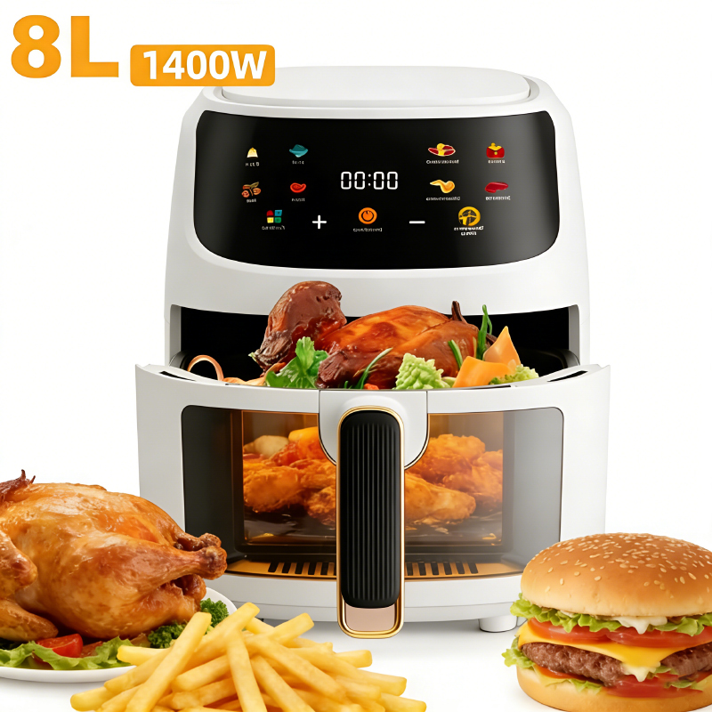 Smart Home Oven - 1400W 8L Yağsız Akıllı Hava Fritözü