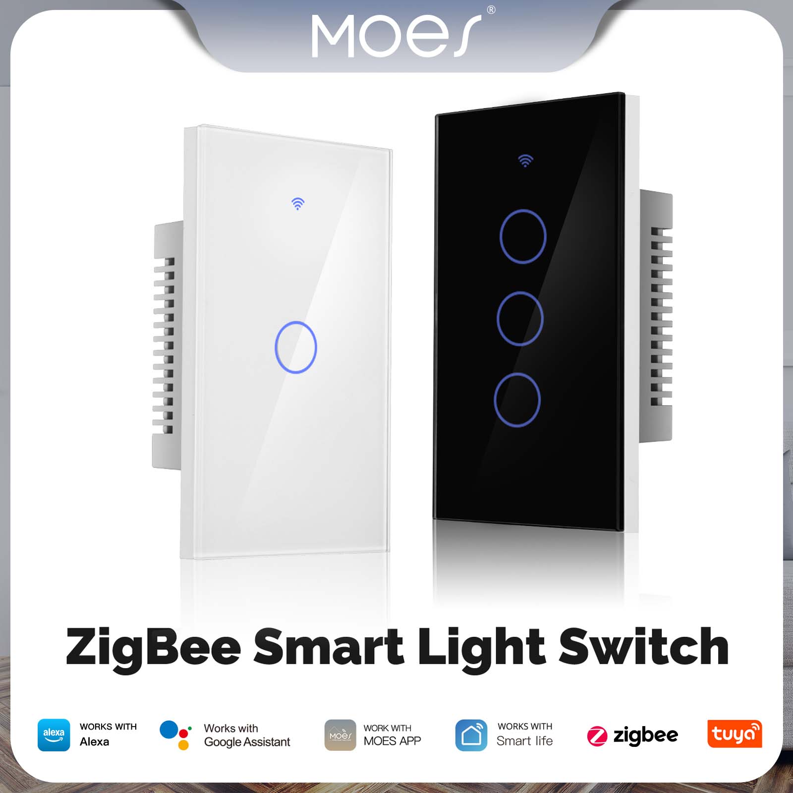 Smart Home Touchscreen Control Panel - MOES Tuya ZigBee Akıllı Işık Anahtarı