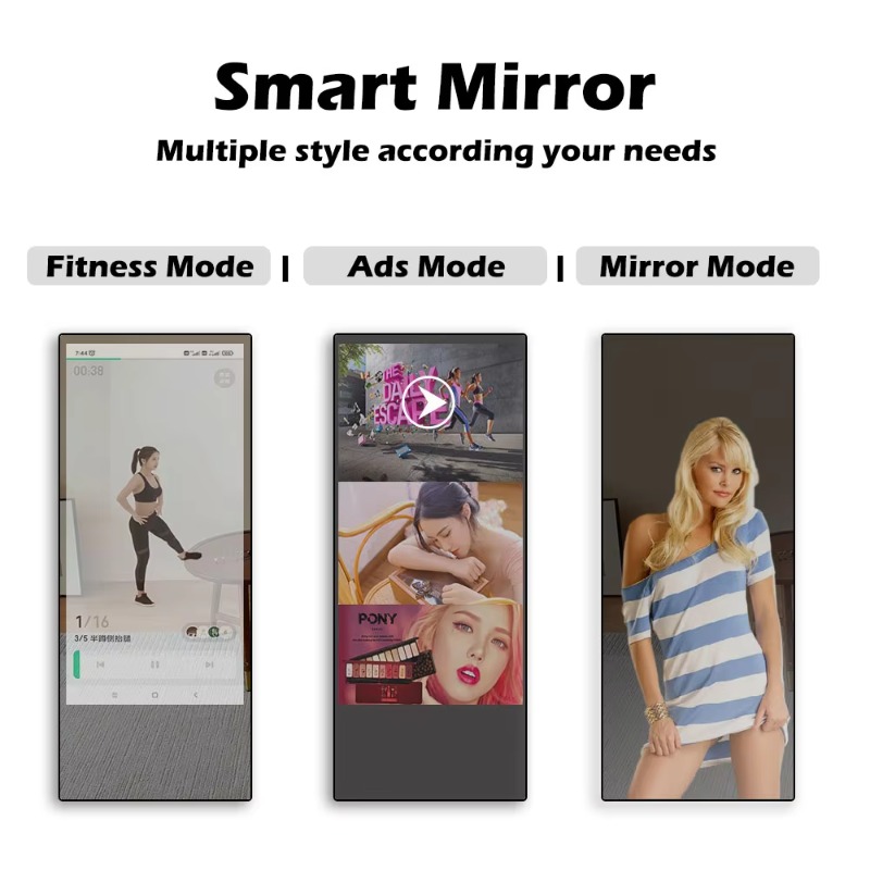 43 inç 55 inç 65 inç Spor Salo - Smart Home Gym Mirror incelemesi ve fiyatı
