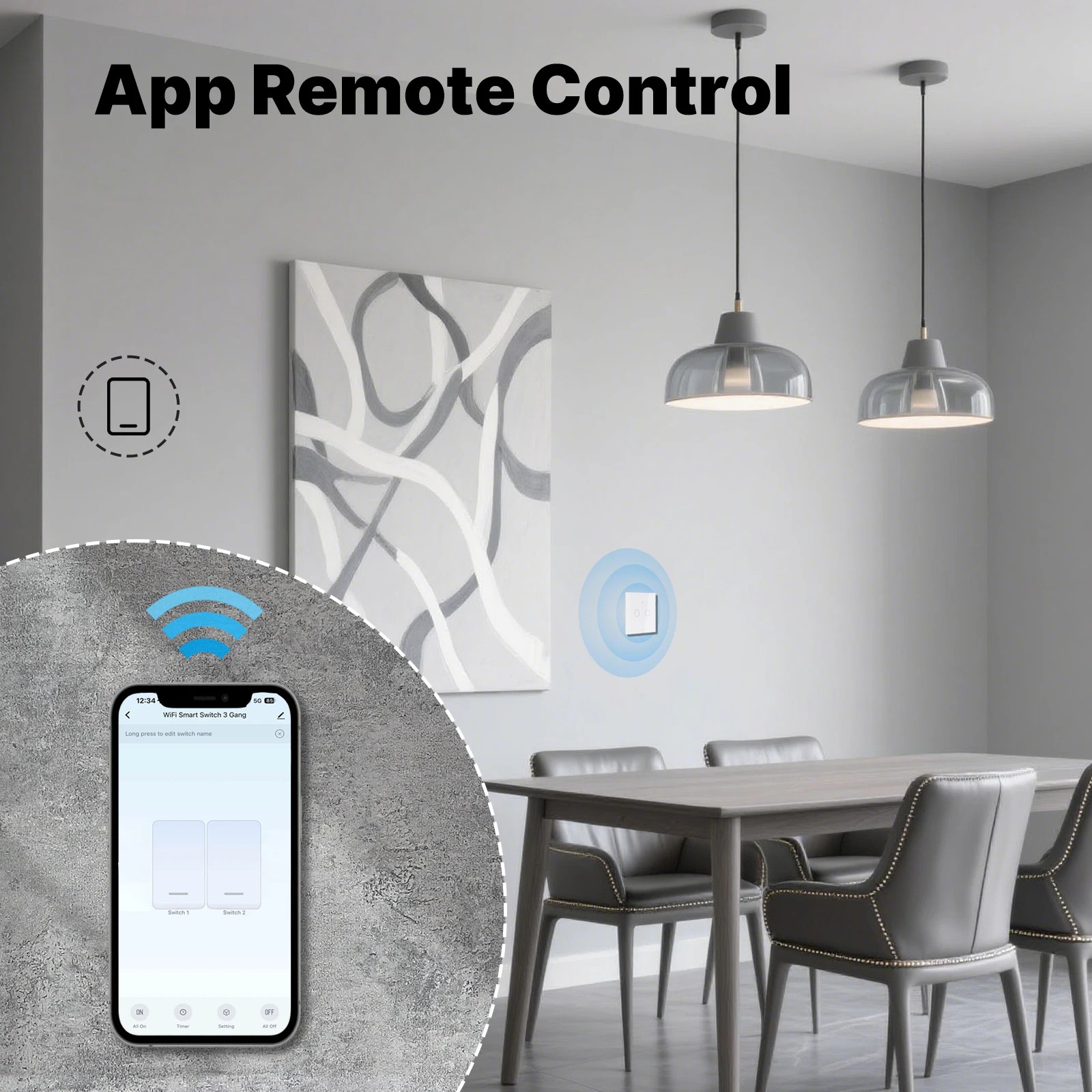 MOES WiFi+RF433 Akıllı Dokunma - Smart Home Panel incelemesi ve fiyatı