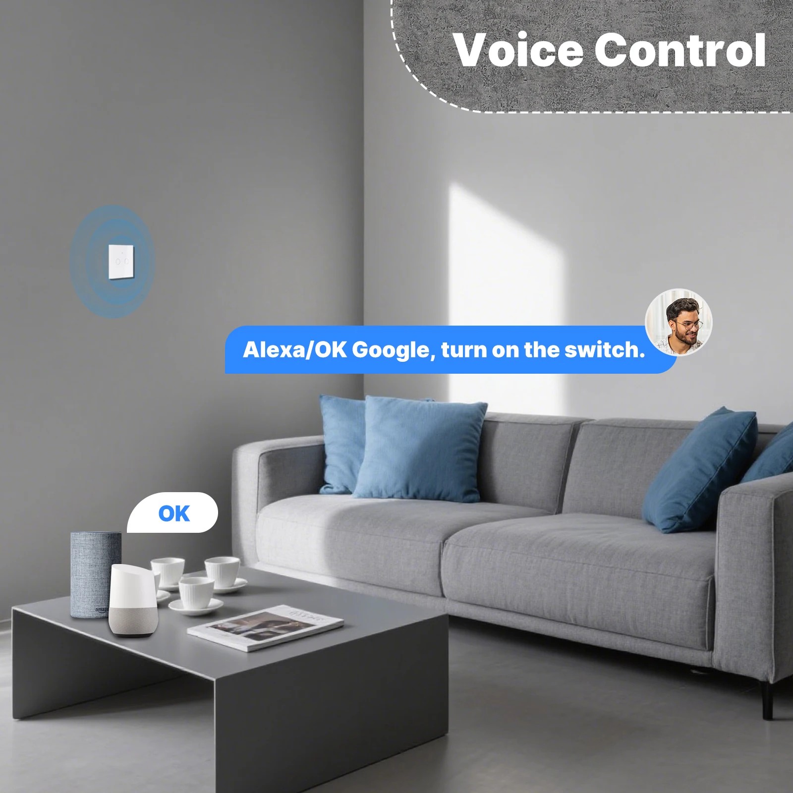 MOES WiFi+RF433 Akıllı Dokunma - Smart Home Panel incelemesi ve fiyatı