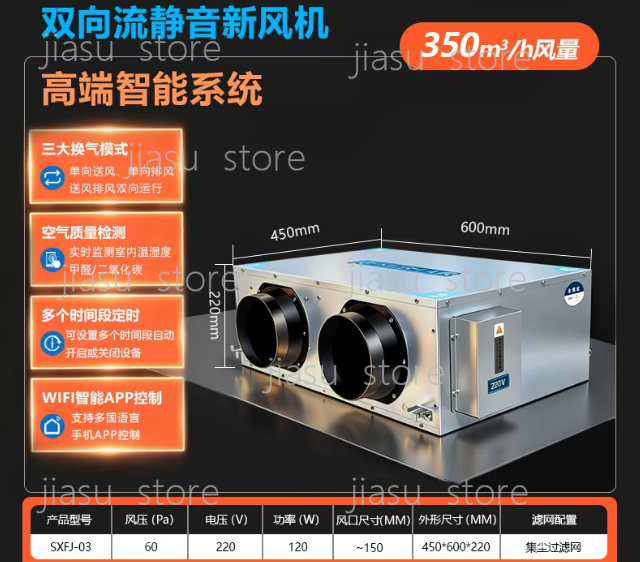 Yüksek Kaliteli 350 CFM Akıllı - Smart Home Ventilation incelemesi ve fiyatı