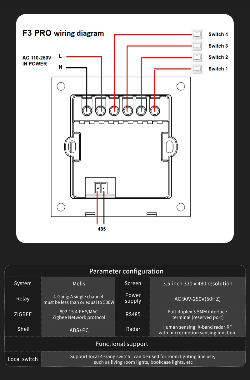 F3 Pro 3.5 İnç IPS Dokunmatik  - Smart Home Touchscreen Control Panel incelemesi ve fiyatı