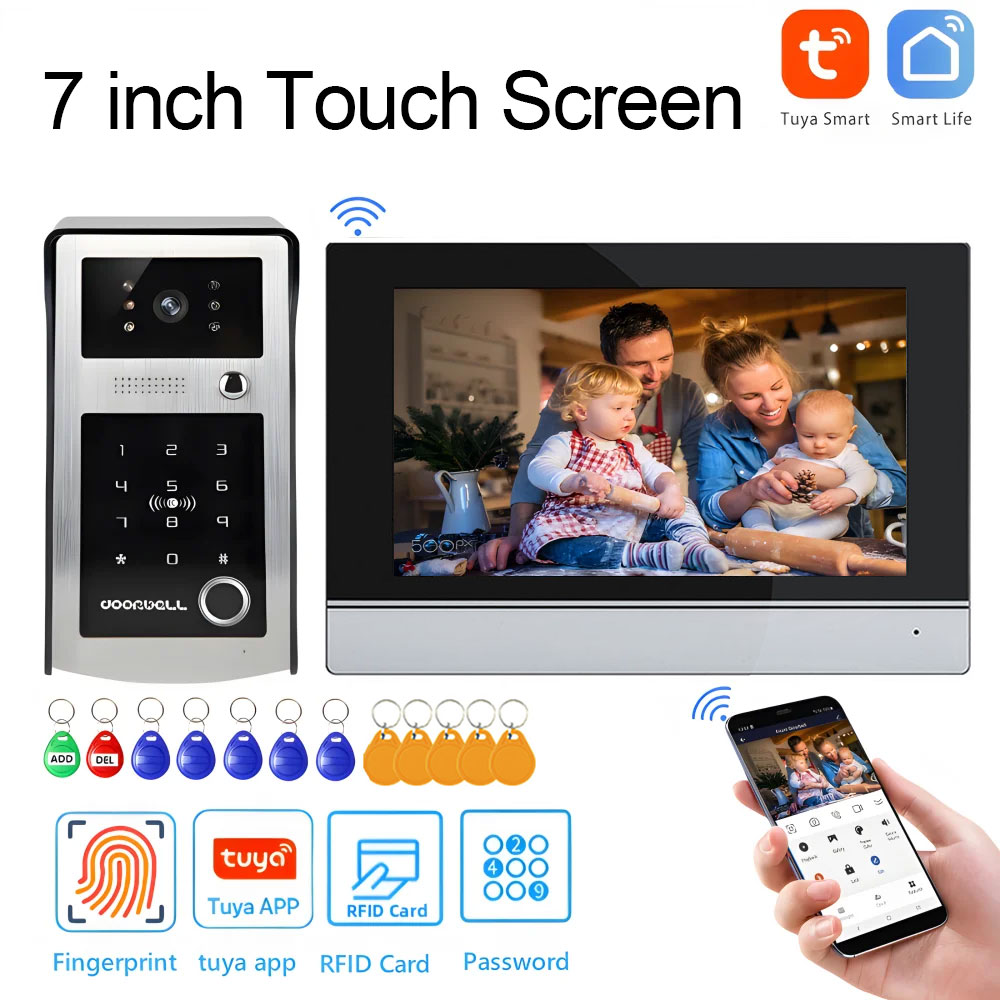 Wifi Tuya 7 İnç Dokunmatik Ekr - Smart Home Video Doorbell Enhanced Security With Smart Doorbell incelemesi ve fiyatı